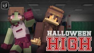 Thumbnail of the Minecraft Bedrock Marketplace product Halloween High created by Giggle Block Studios.
