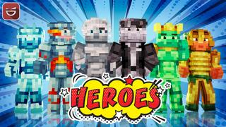 Thumbnail of the Minecraft Bedrock Marketplace product Heroes created by Giggle Block Studios.