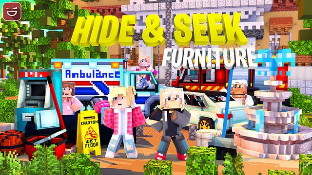 Thumbnail of the Minecraft Bedrock Marketplace product Hide & Seek Furniture created by Giggle Block Studios.