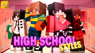 Thumbnail of the Minecraft Bedrock Marketplace product High School Styles created by Giggle Block Studios.