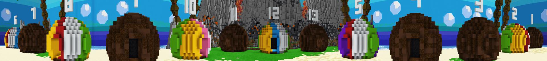 Panorama of the Minecraft Bedrock Marketplace product Hot Summer Droppers created by Giggle Block Studios.