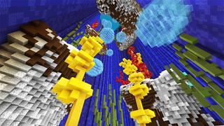 Screenshot of the Minecraft Bedrock Marketplace product Hot Summer Droppers created by Giggle Block Studios.