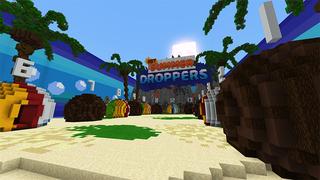 Screenshot of the Minecraft Bedrock Marketplace product Hot Summer Droppers created by Giggle Block Studios.