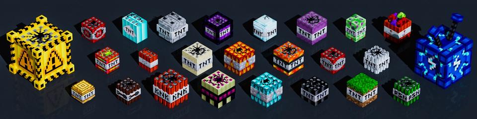 Panorama of the Minecraft Bedrock Marketplace product HUGE TNT created by Giggle Block Studios.