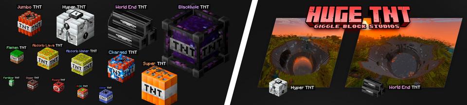 Panorama of the Minecraft Bedrock Marketplace product HUGE TNT created by Giggle Block Studios.