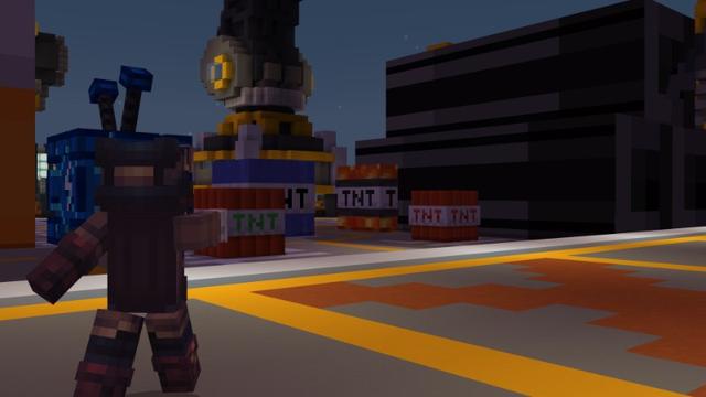 Screenshot of the Minecraft Bedrock Marketplace product HUGE TNT created by Giggle Block Studios.