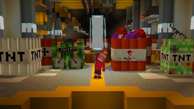 Screenshot of the Minecraft Bedrock Marketplace product HUGE TNT created by Giggle Block Studios.