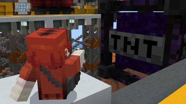 Screenshot of the Minecraft Bedrock Marketplace product HUGE TNT created by Giggle Block Studios.
