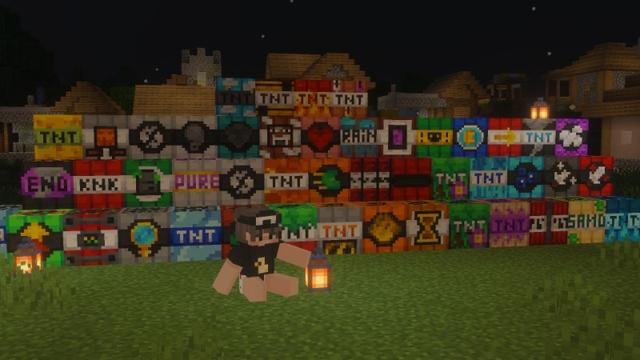 Screenshot of the Minecraft Bedrock Marketplace product Humungous TNT created by Giggle Block Studios.