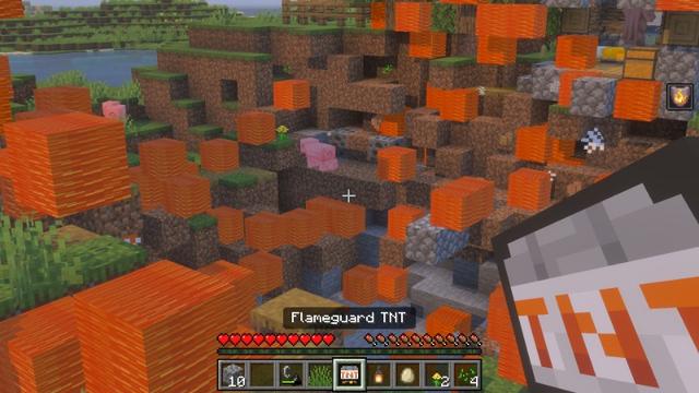 Screenshot of the Minecraft Bedrock Marketplace product Humungous TNT created by Giggle Block Studios.