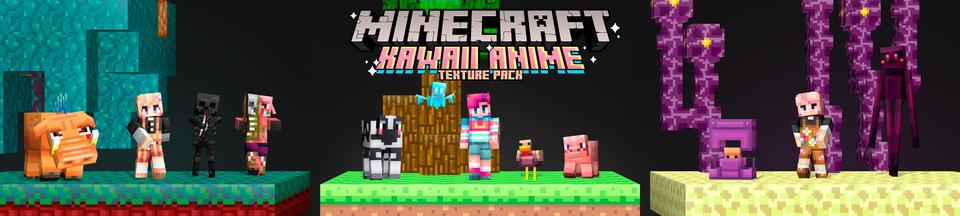 Panorama of the Minecraft Bedrock Marketplace product Kawaii Anime created by Giggle Block Studios.