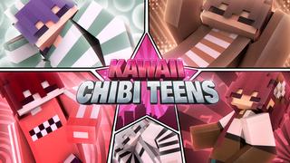 Thumbnail of the Minecraft Bedrock Marketplace product Kawaii Chibi Teens created by Giggle Block Studios.