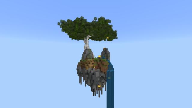 Screenshot of the Minecraft Bedrock Marketplace product Lucky Loot Fortune Skyblock created by Giggle Block Studios.