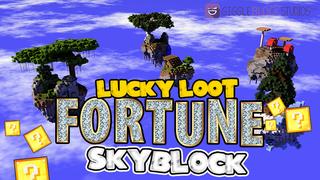 Thumbnail of the Minecraft Bedrock Marketplace product Lucky Loot Fortune Skyblock created by Giggle Block Studios.