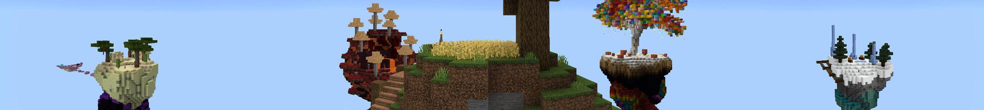 Panorama of the Minecraft Bedrock Marketplace product Lucky Loot Twisted Skyblock created by Giggle Block Studios.