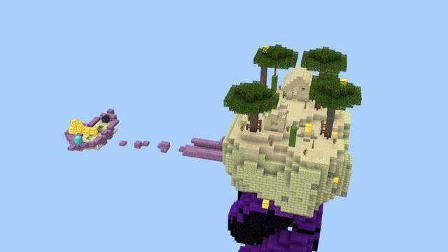 Screenshot of the Minecraft Bedrock Marketplace product Lucky Loot Twisted Skyblock created by Giggle Block Studios.