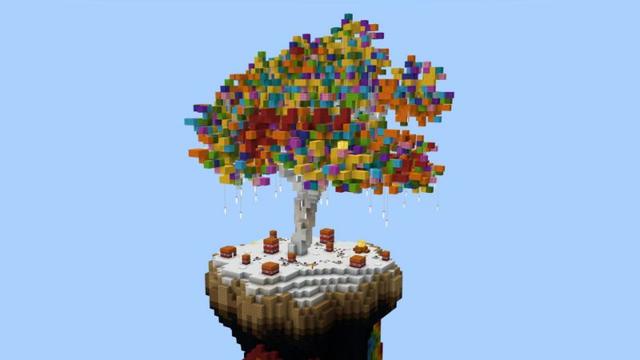 Screenshot of the Minecraft Bedrock Marketplace product Lucky Loot Twisted Skyblock created by Giggle Block Studios.