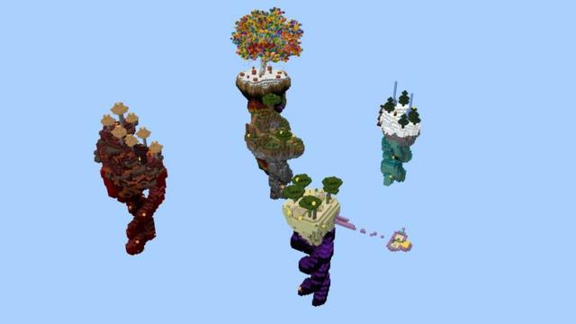Screenshot of the Minecraft Bedrock Marketplace product Lucky Loot Twisted Skyblock created by Giggle Block Studios.