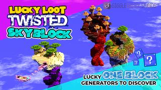 Thumbnail of the Minecraft Bedrock Marketplace product Lucky Loot Twisted Skyblock created by Giggle Block Studios.