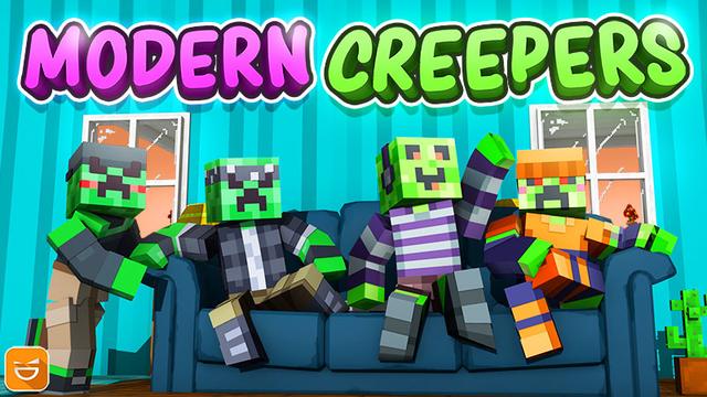 Thumbnail of the Minecraft Bedrock Marketplace product Modern Creepers created by Giggle Block Studios.