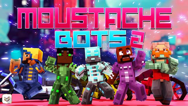 Thumbnail of the Minecraft Bedrock Marketplace product Moustache Bots 2 created by Giggle Block Studios.