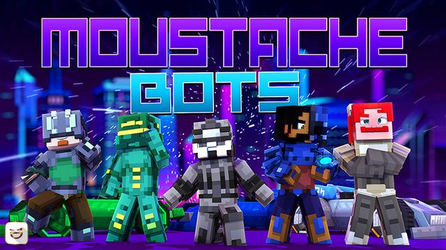 Thumbnail of the Minecraft Bedrock Marketplace product Moustache Bots created by Giggle Block Studios.