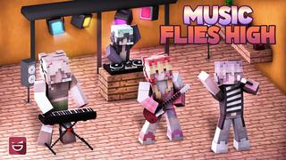 Thumbnail of the Minecraft Bedrock Marketplace product Music Flies High created by Giggle Block Studios.