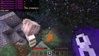 Screenshot of the Minecraft Bedrock Marketplace product Mysterious 8 Ball created by Giggle Block Studios.