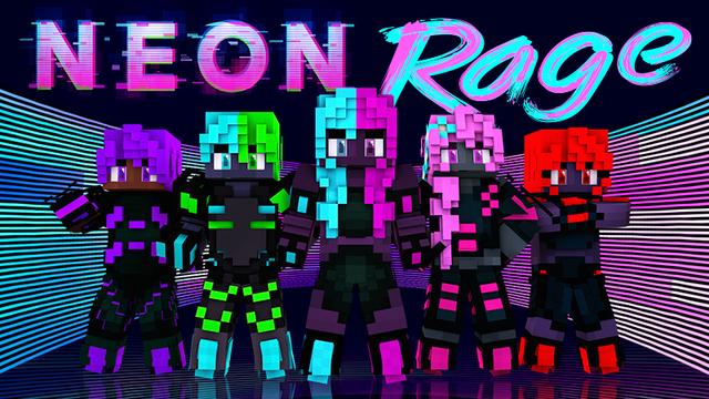 Thumbnail of the Minecraft Bedrock Marketplace product Neon Rage created by Giggle Block Studios.