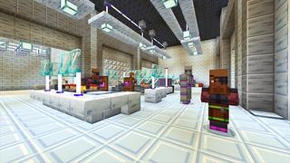 Screenshot of the Minecraft Bedrock Marketplace product Neon-scape created by Giggle Block Studios.