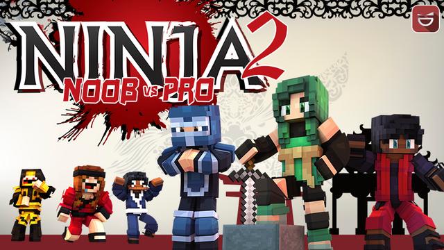 Thumbnail of the Minecraft Bedrock Marketplace product Ninja: Noob vs Pro 2 created by Giggle Block Studios.