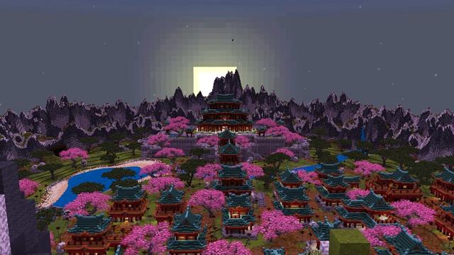Screenshot of the Minecraft Bedrock Marketplace product Ninja Rooftop Adventure created by Giggle Block Studios.