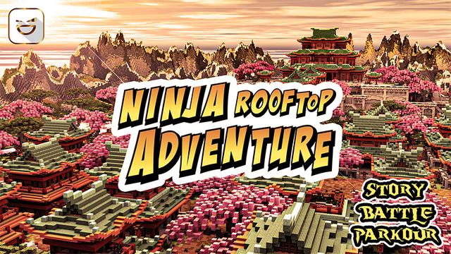 Thumbnail of the Minecraft Bedrock Marketplace product Ninja Rooftop Adventure created by Giggle Block Studios.