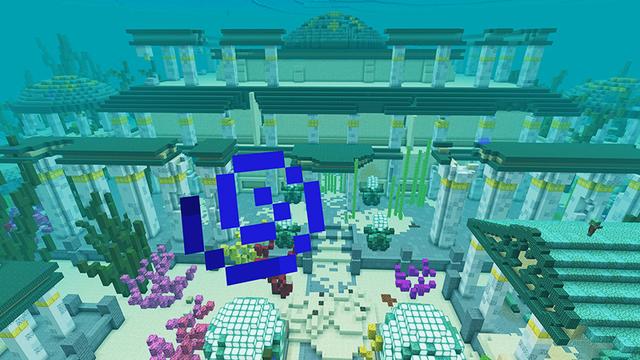 Screenshot of the Minecraft Bedrock Marketplace product Ocean Temple Spawn created by Giggle Block Studios.