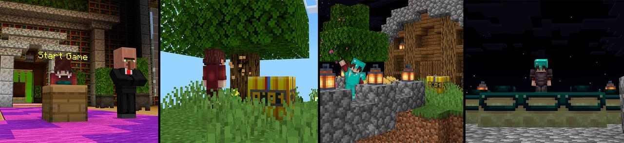 Panorama of the Minecraft Bedrock Marketplace product One Block Time Bomb created by Giggle Block Studios.