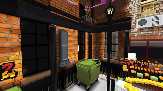 Screenshot of the Minecraft Bedrock Marketplace product Parkour Alley created by Giggle Block Studios.