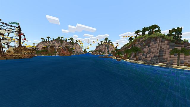 Screenshot of the Minecraft Bedrock Marketplace product Pirate Parkour created by Giggle Block Studios.