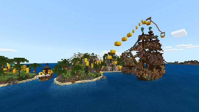 Screenshot of the Minecraft Bedrock Marketplace product Pirate Parkour created by Giggle Block Studios.