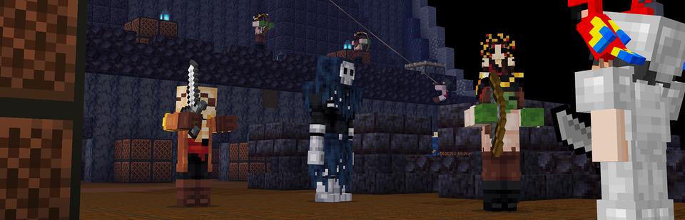 Panorama of the Minecraft Bedrock Marketplace product Pirate Skyblock 2 created by Giggle Block Studios.