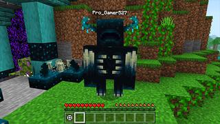 Screenshot of the Minecraft Bedrock Marketplace product Play As Warden created by Giggle Block Studios.