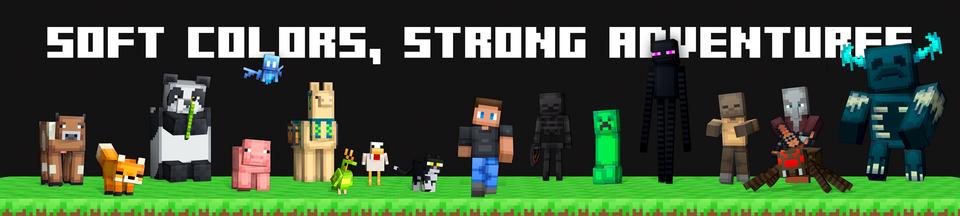 Panorama of the Minecraft Bedrock Marketplace product PURE Textures created by Giggle Block Studios.