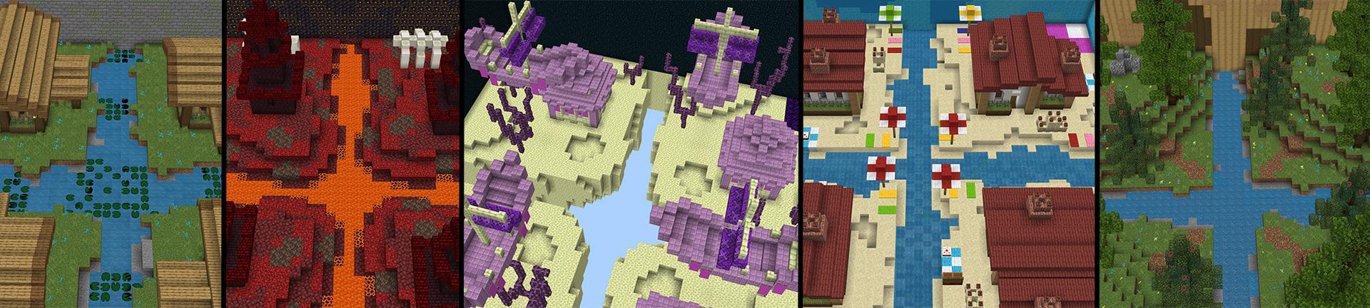 Panorama of the Minecraft Bedrock Marketplace product PvP Training Simulator created by Giggle Block Studios.