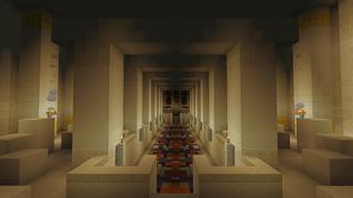 Screenshot of the Minecraft Bedrock Marketplace product Pyramid Escape Room created by Giggle Block Studios.