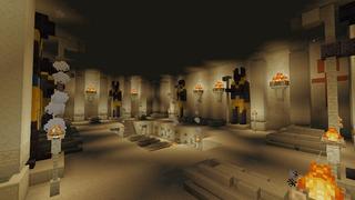 Screenshot of the Minecraft Bedrock Marketplace product Pyramid Escape Room created by Giggle Block Studios.