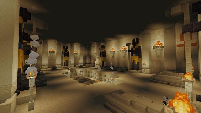 Screenshot of the Minecraft Bedrock Marketplace product Pyramid Escape Room created by Giggle Block Studios.