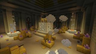 Screenshot of the Minecraft Bedrock Marketplace product Pyramid Escape Room created by Giggle Block Studios.