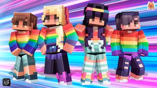 Thumbnail of the Minecraft Bedrock Marketplace product Rainbow Teens 2 created by Giggle Block Studios.