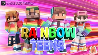 Thumbnail of the Minecraft Bedrock Marketplace product Rainbow Teens created by Giggle Block Studios.