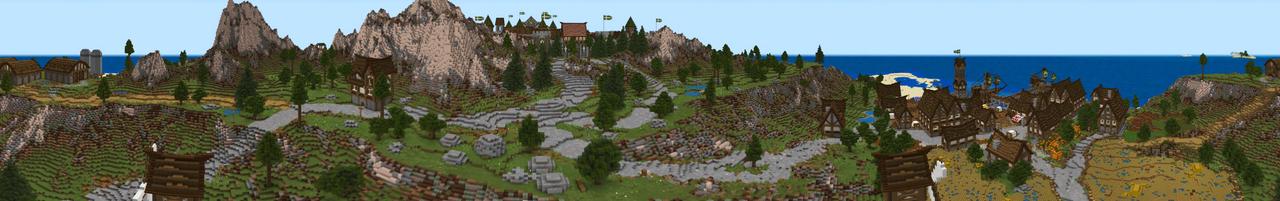Panorama of the Minecraft Bedrock Marketplace product Razor's Keep created by Giggle Block Studios.