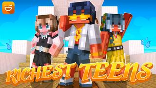 Thumbnail of the Minecraft Bedrock Marketplace product Richest Teens created by Giggle Block Studios.